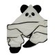Panda hooded towel with foot sock